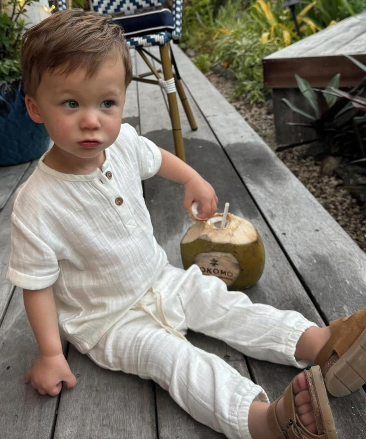 Organic Cotton Hudson Pants - White
