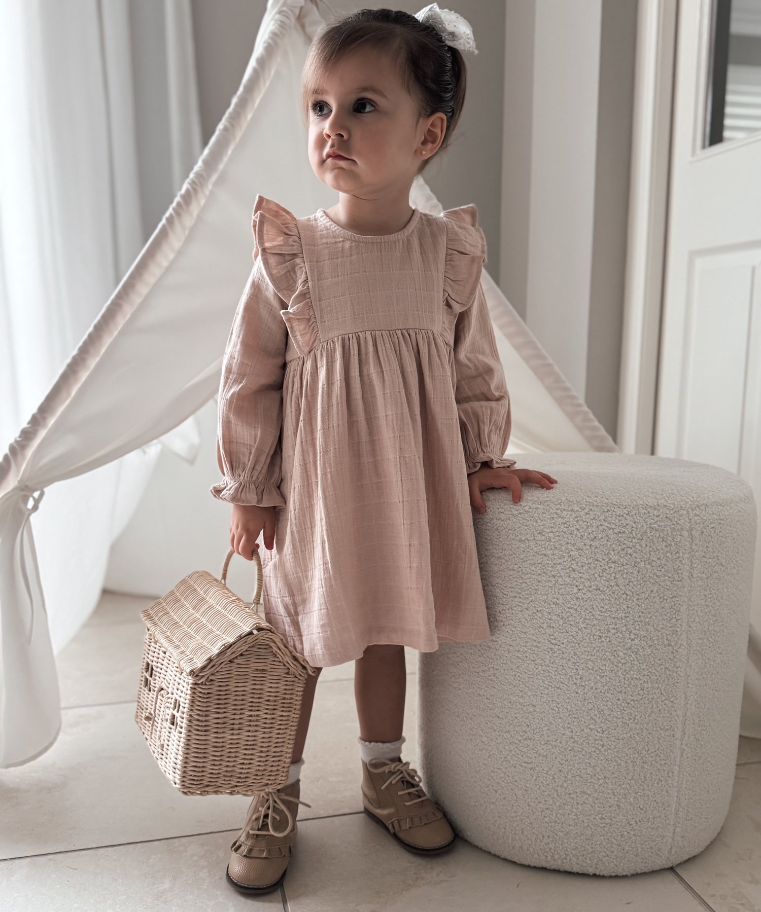 Organic Cotton Lara Dress - Pink