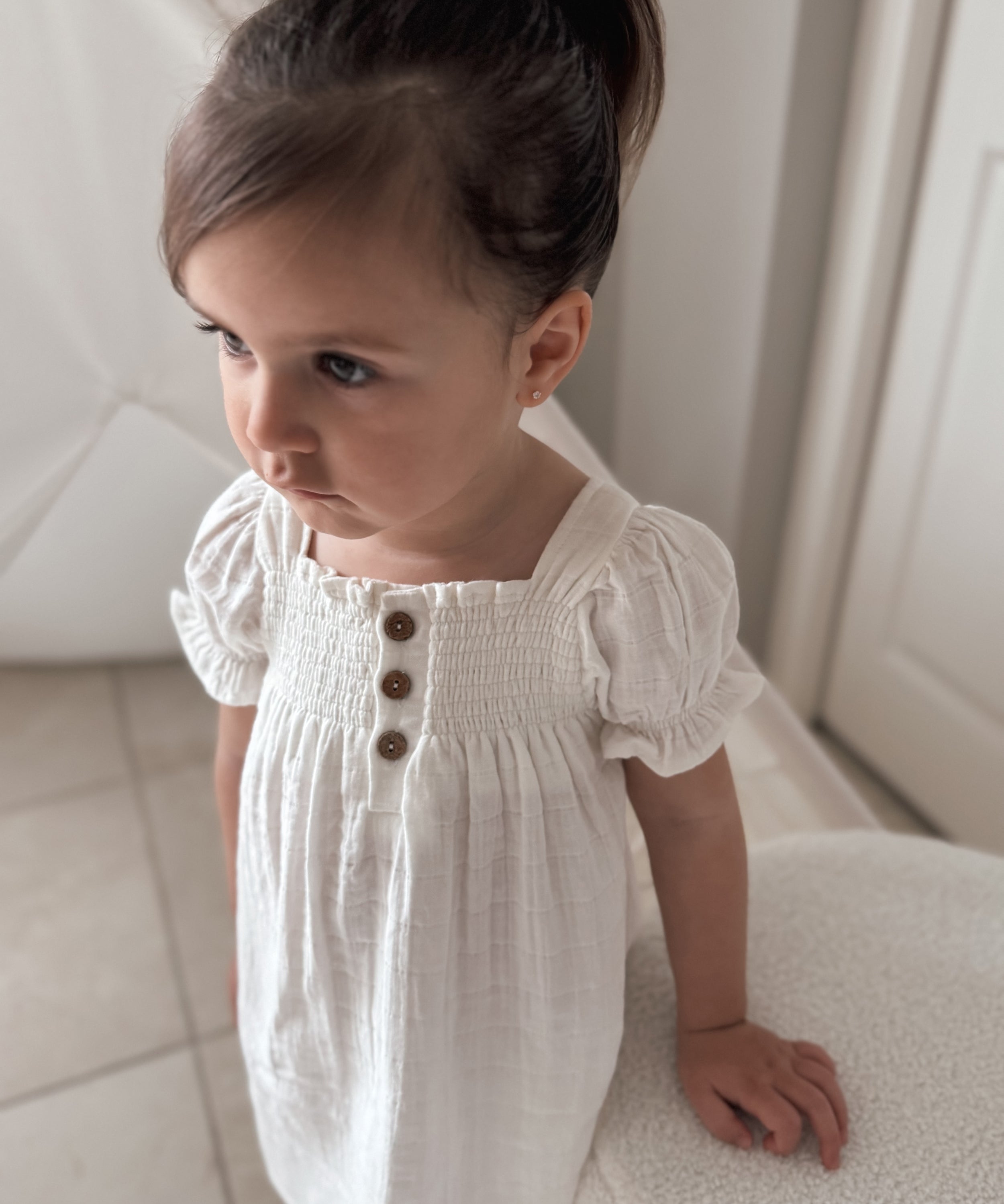 Organic Cotton Peyton Dress - White