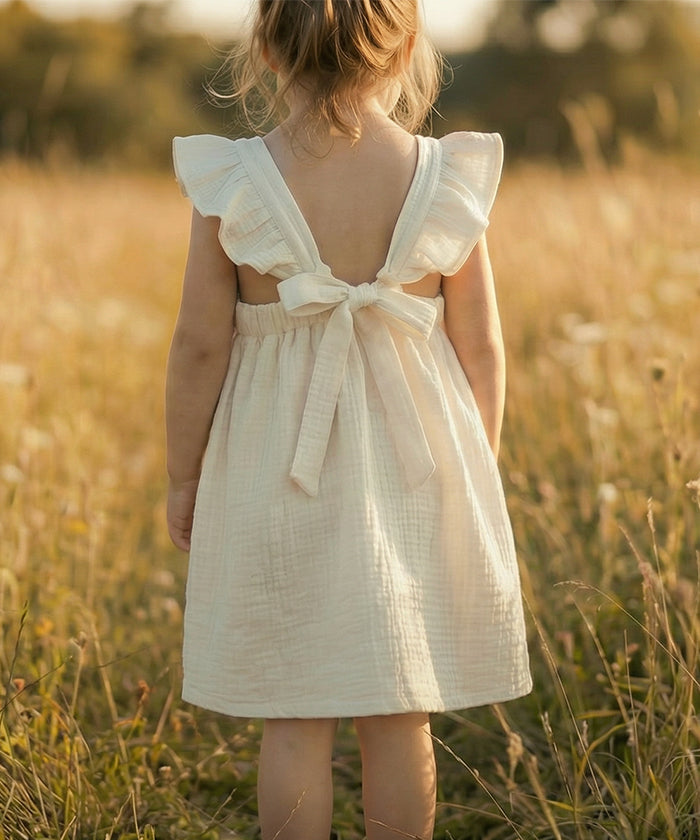 Organic Cotton Annabelle Dress - White