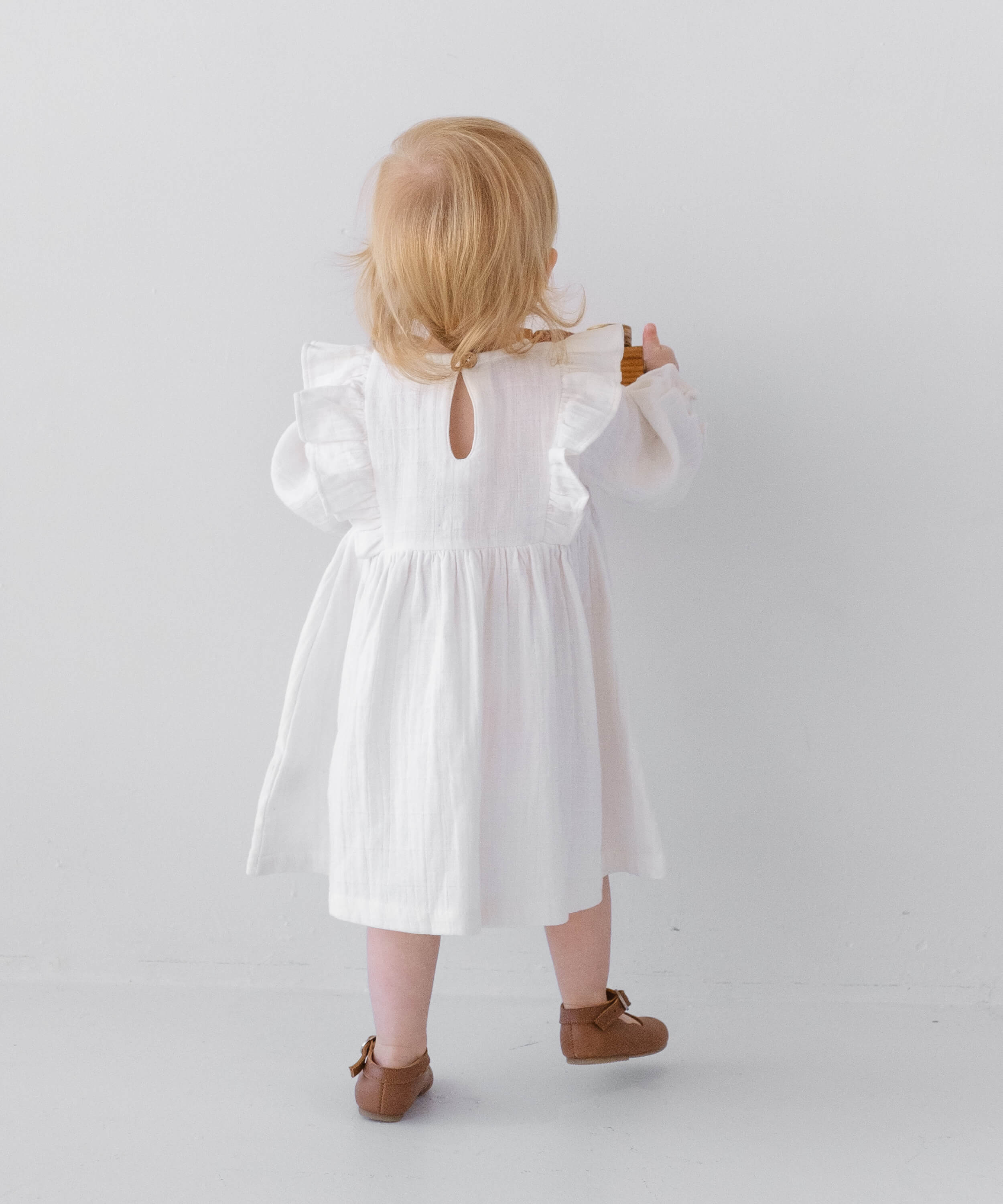 Organic Cotton Lara Dress - White