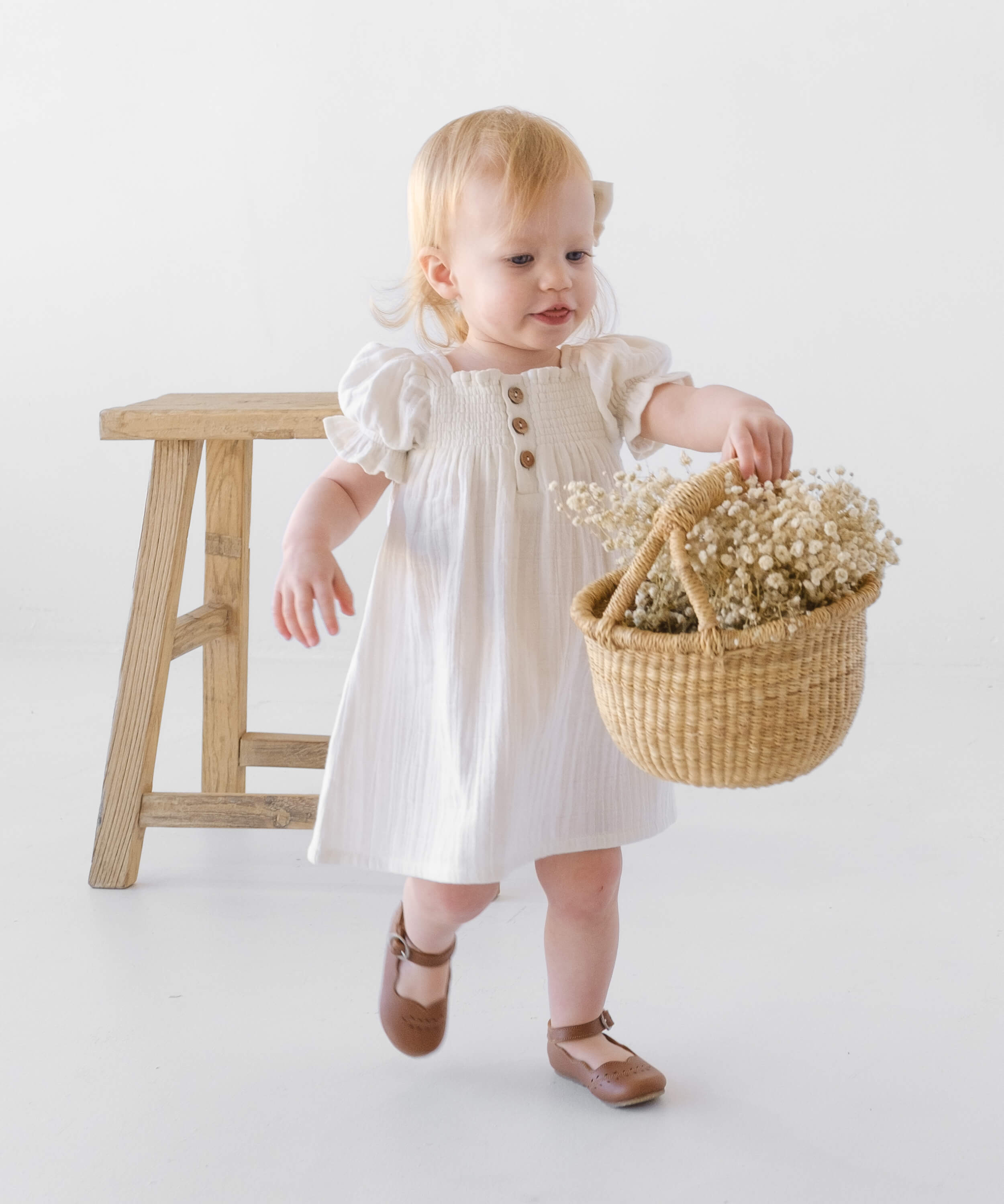 Organic Cotton Peyton Dress - White