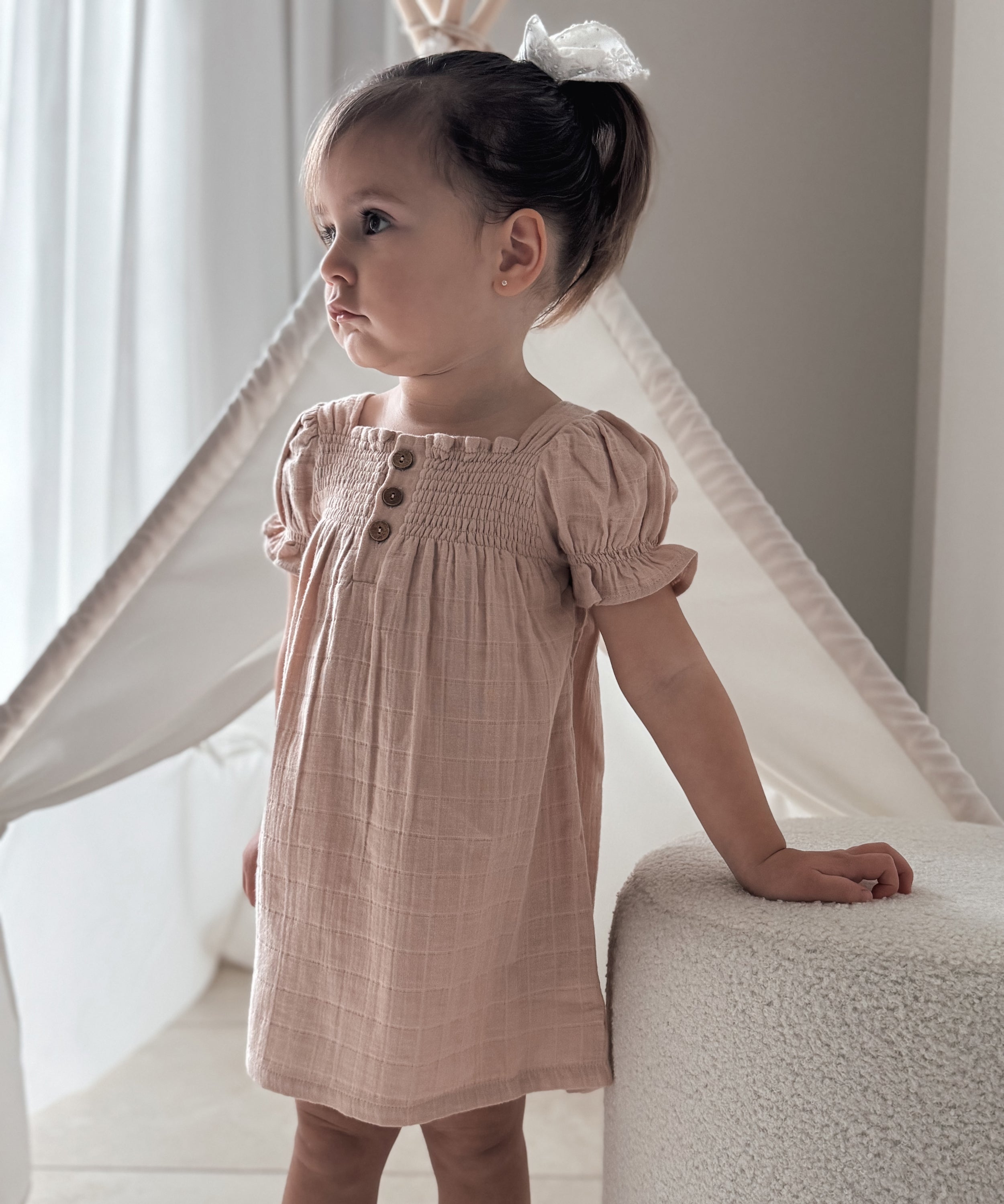 Organic Cotton Peyton Dress - Pink