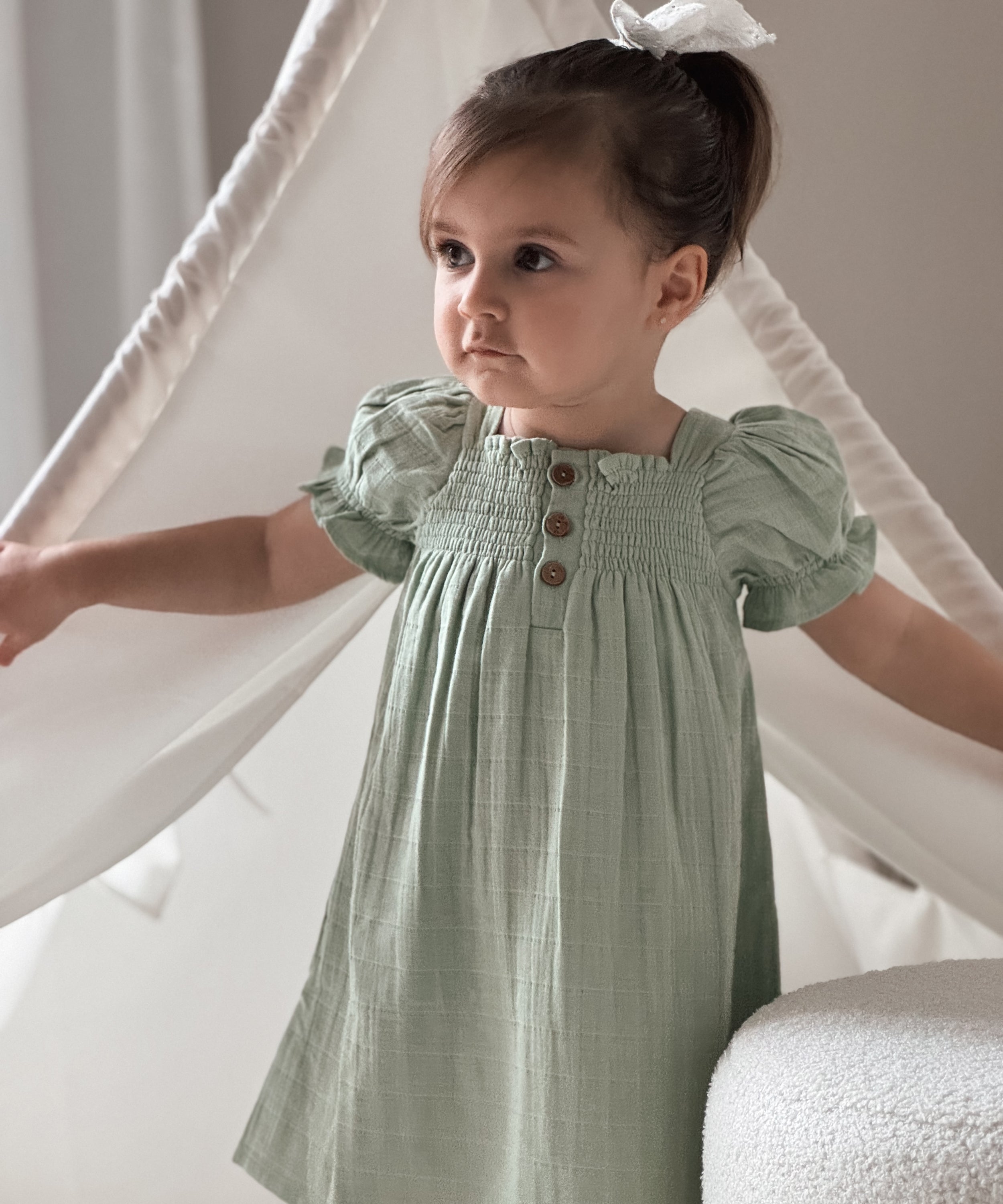 Organic Cotton Peyton Dress - Sage